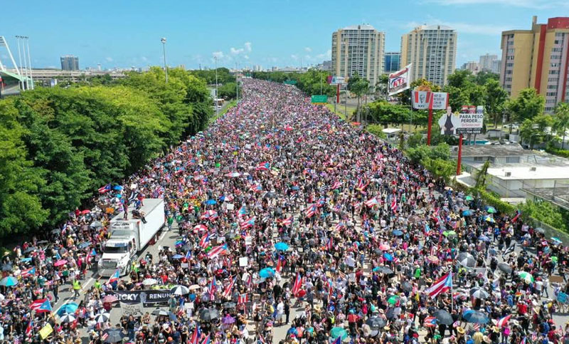 Otra manifestación masiva en Puerto Rico en reclamo de la renuncia del gobernador