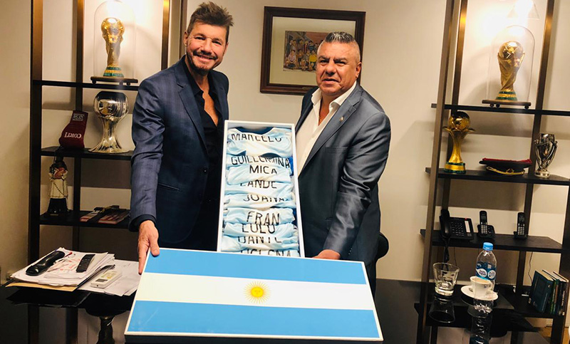 Tinelli se reunió con Tapia para analizar la situación económica de los clubes