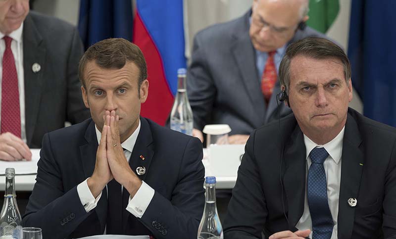 Bolsonaro hizo un comentario despectivo contra la mujer del presidente francés Macron