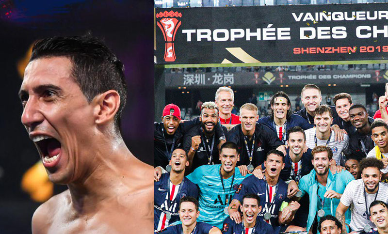 Di María marcó un gol y el PSG ganó la Supercopa de Francia