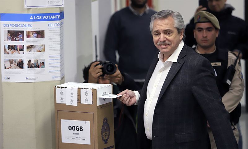 Fernández: «Estoy muy contento y muy tranquilo, los argentinos deciden el futuro»