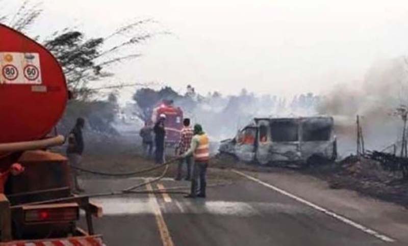 Brasil: seis muertos en un accidente de tránsito causado por humo de incendios 