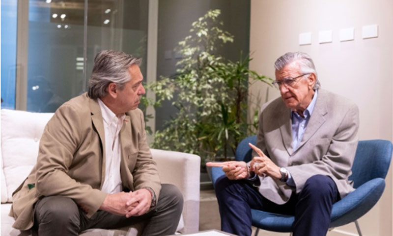 Alberto Fernández y Gioja repasaron detalles de la campaña electoral antes de las elecciones