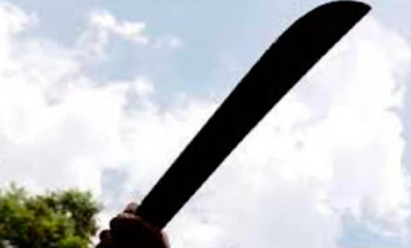 Gresca entre vecinos, machetes, cuchillos y un herido