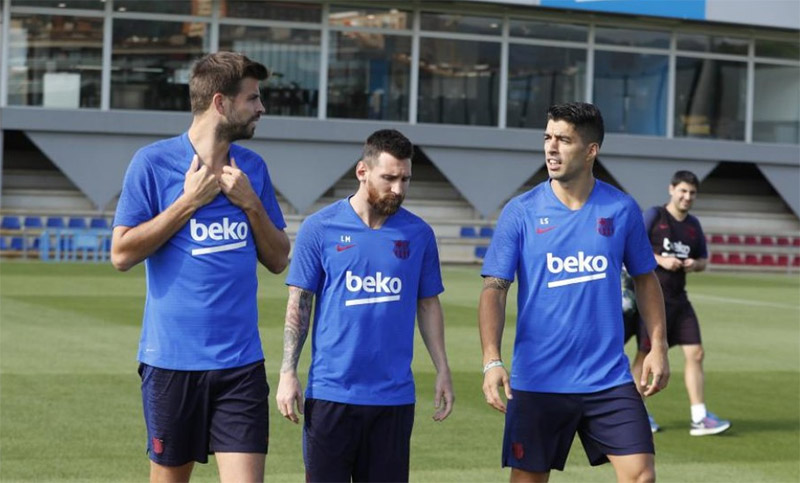 Messi se reincorporó al trabajo en vísperas al duelo europeo contra Inter