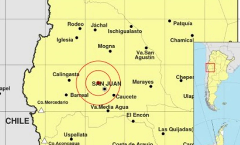 Un sismo de 5,1 grados hizo temblar San Juan y se sintió en Mendoza y Chile