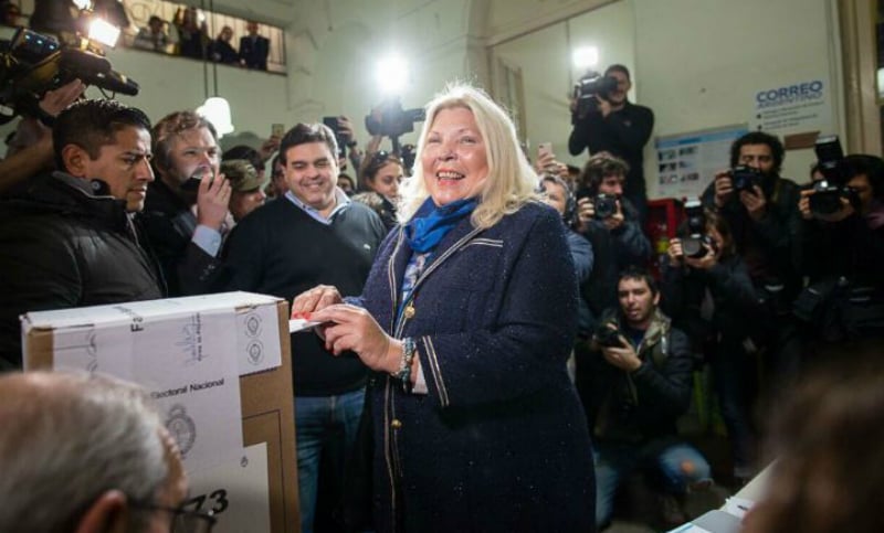 Carrió aseguró que “a la madrugada los resultados van a ir muy bien”