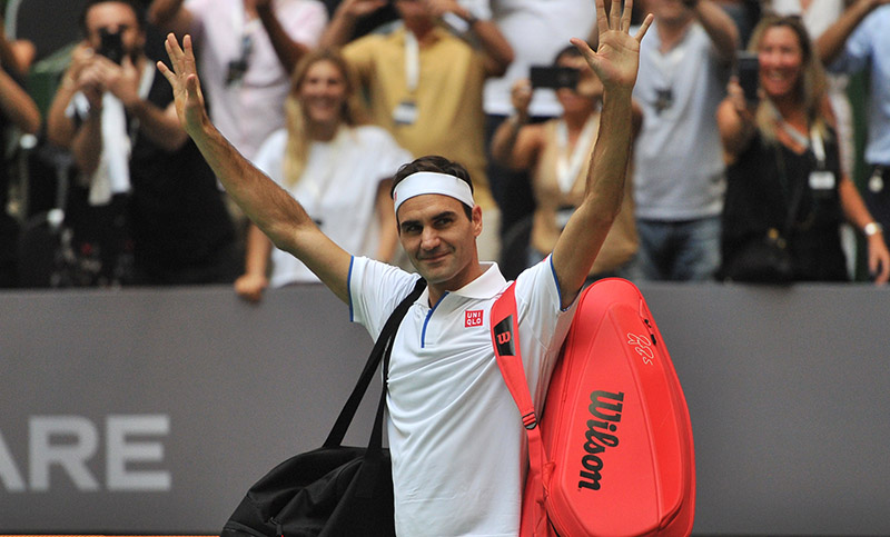 Federer recibió el cariño del público argentino y Maradona le envió un saludo
