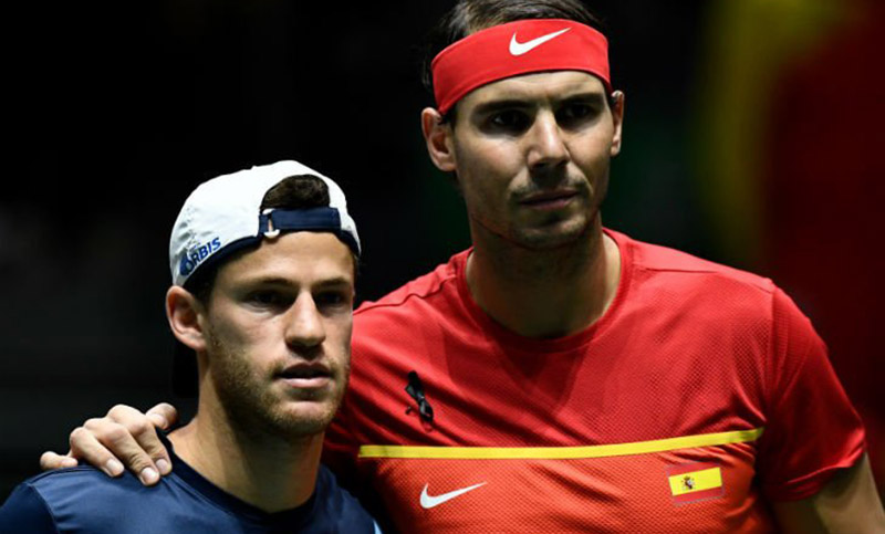 Schwartzman cayó ante Nadal y la serie se define en el partido de dobles