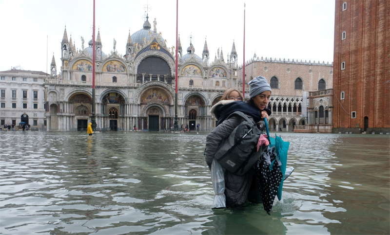 Inundaciones históricas en Venecia: dos muertos y graves daños materiales