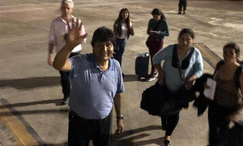Evo Morales ya arribó a México