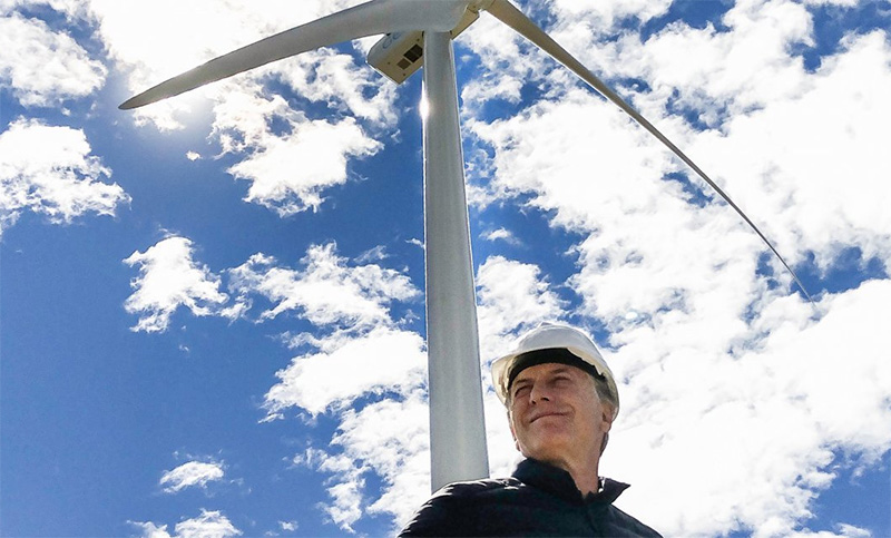 Chubut: suspenden obras de parques eólicos que había inaugurado Macri y despiden 900 trabajadores