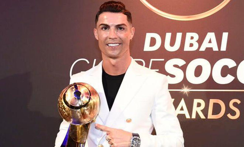 Cristiano Ronaldo ganó el premio Globe Soccer al mejor jugador del año
