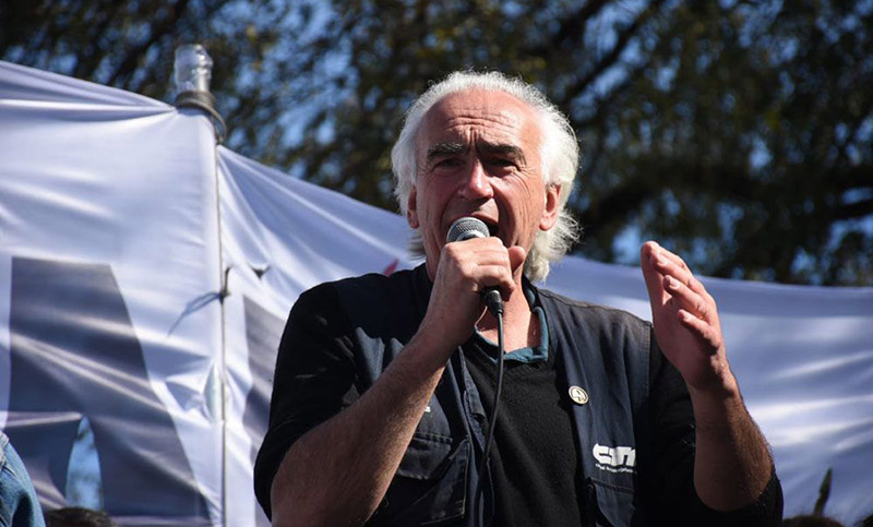Peidro, de la CTAA, se pronunció contra el hambre y la miseria 