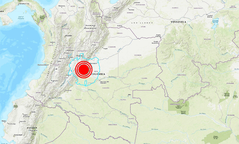 Cuatro terremotos sacuden Colombia en 15 minutos