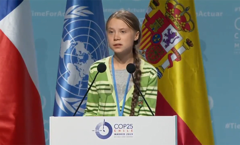 Greta Thunberg disertó en la Cumbre del Clima y advirtió que el mayor peligro es la inacción política