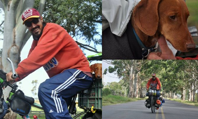 Recorría Latinoamérica en bici, vino a pasar las fiestas a Rosario, sufrió un violento asalto y mataron a su perro