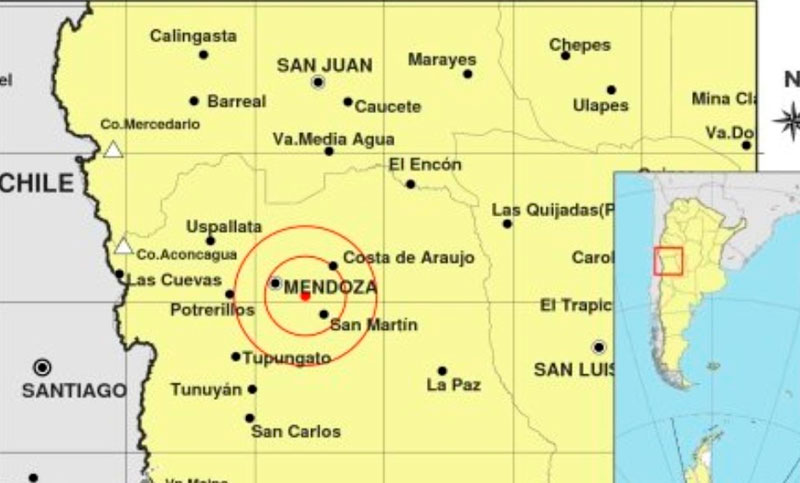Cinco sismos volvieron a sacudir a Mendoza