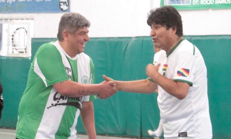 Evo Morales y Pablo Moyano compartieron un partido de fútbol por «la unidad de los pueblos»