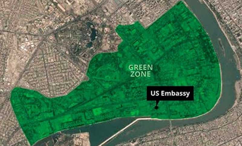 Irán bombardeó la zona verde de Bagdad, donde se encuentra la embajada de Estados Unidos