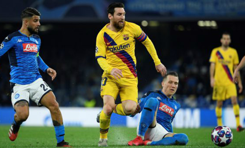 En la visita de Messi al San Paolo, Barcelona empató ante Napoli
