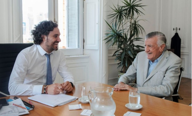 El Jefe de Gabinete, Santiago Cafiero, recibió al Presidente del PJ, José Luis Gioja