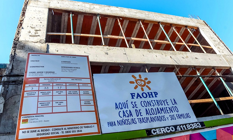 Construyen en Rosario una residencia para niños trasplantados y con tratamiento oncológico 