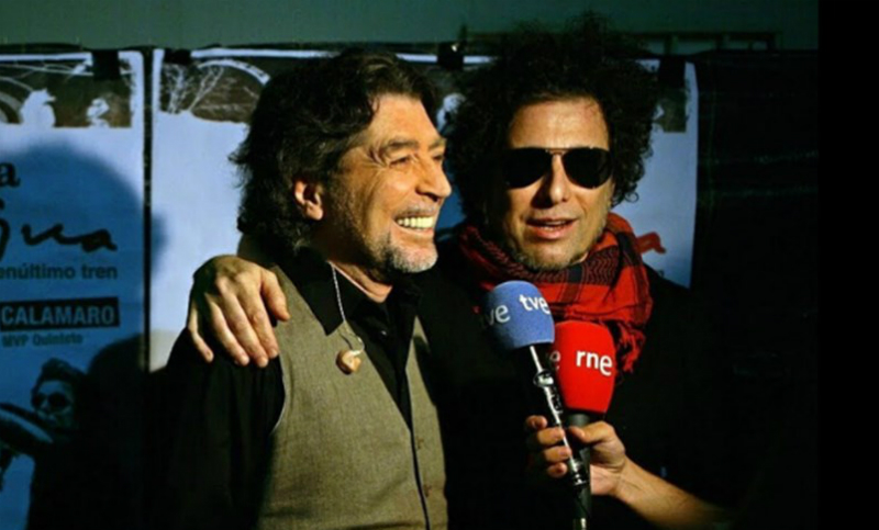 Calamaro le envió un mensaje de apoyo a Sabina tras el accidente