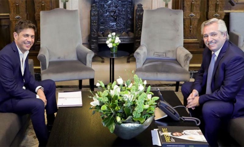 Alberto Fernández se reúne Kicillof en la Casa Rosada