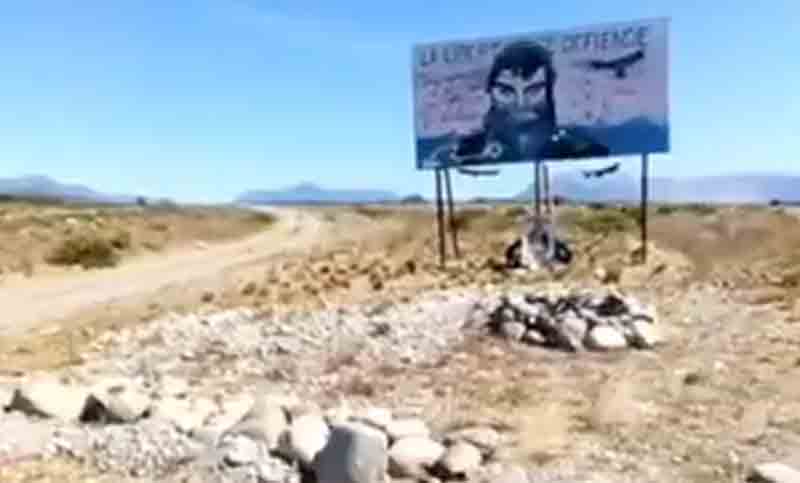 Mapuches realizan escultura en homenaje a Santiago Maldonado