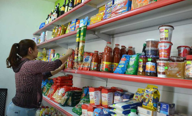 Un mapa virtual de almacenes que envían productos a domicilio