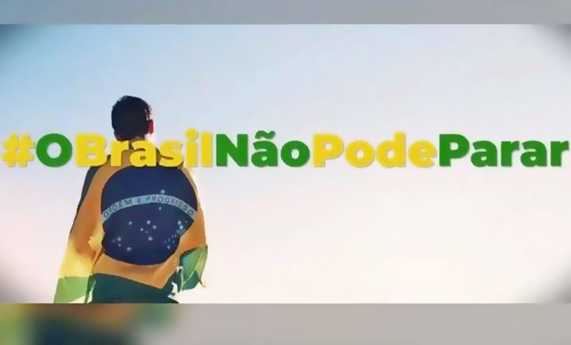El gobierno de Bolsonaro lanzó la campaña «Brasil no puede parar» pidiendo sabotear la cuarentena