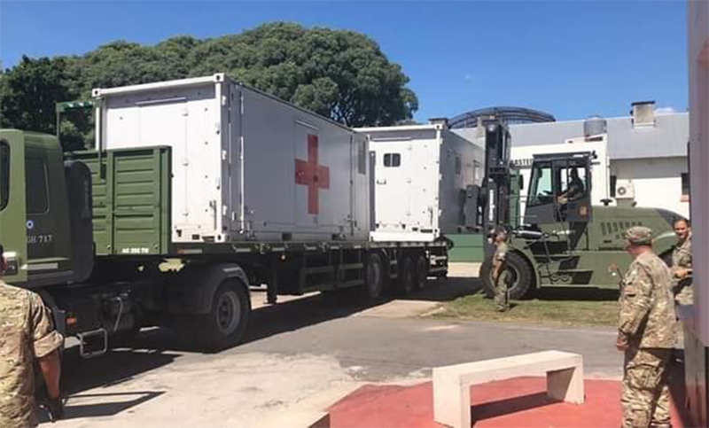 El Ejército monta un hospital reubicable para atender la pandemia