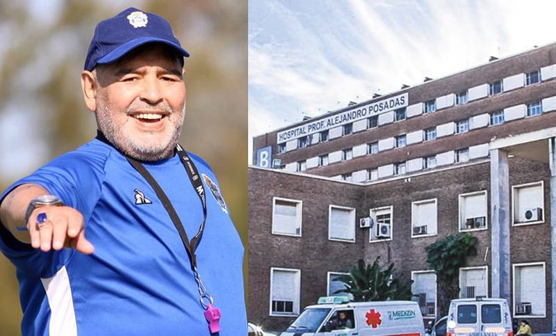 Maradona apoya la campaña para donar sangre en el hospital Posadas