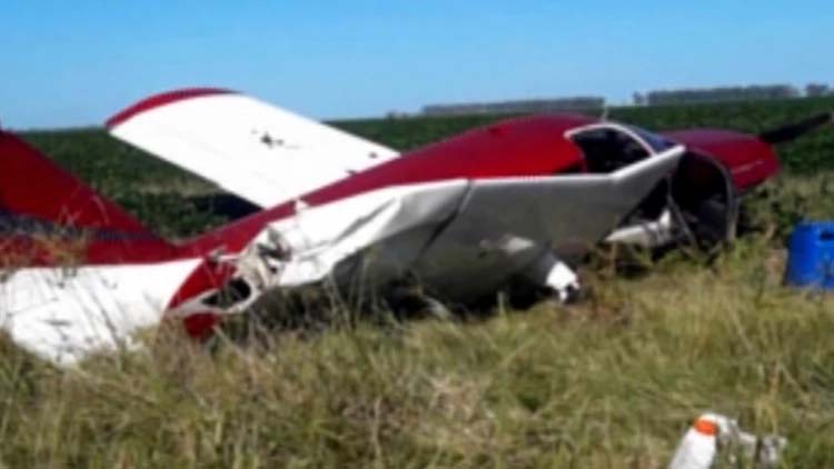 Una avioneta cayó en un descampado en Nare