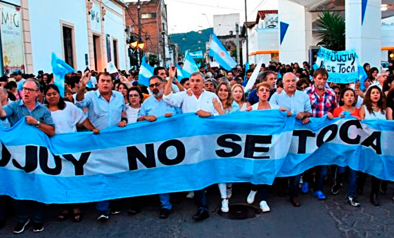 Juntos por el Cambio moviliza en Jujuy mientras el Senado trata la intervención del Poder Judicial en esa provincia