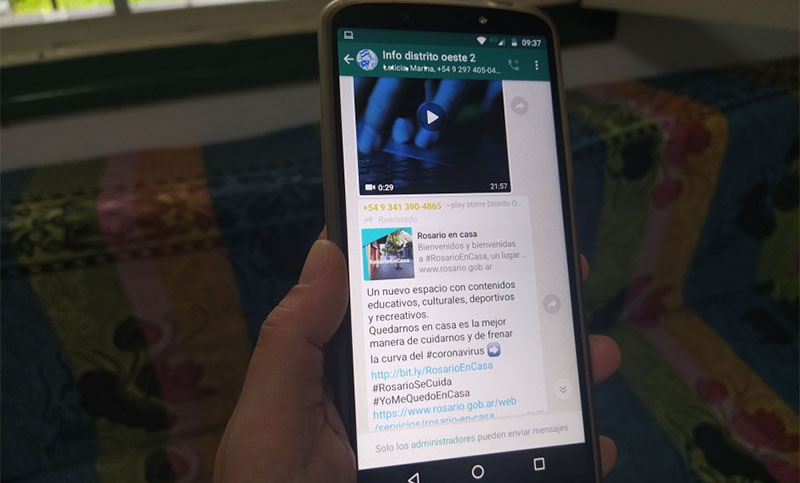 Coronavirus: el municipio creó grupos de Whatsapp para hacer llegar información confiable a la ciudadanía