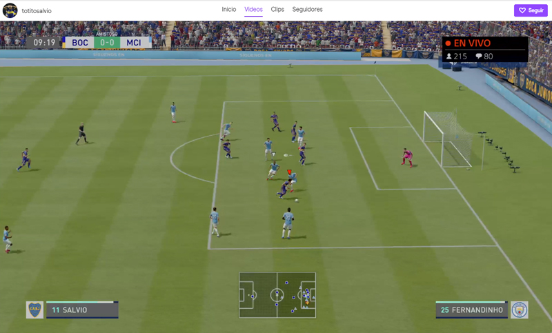Salvio fue campeón del torneo virtual «Champlay Solidaria», organizado por Schwartzman y Dybala