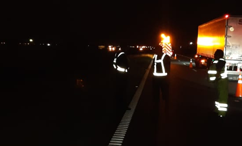 Un joven ciclista falleció al colisionar con un auto en la autopista Rosario-Buenos Aires