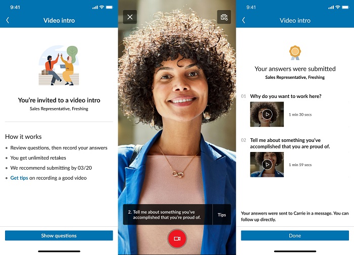 LinkedIn agrega nuevas herramientas de video para mejorar el reclutamiento digital