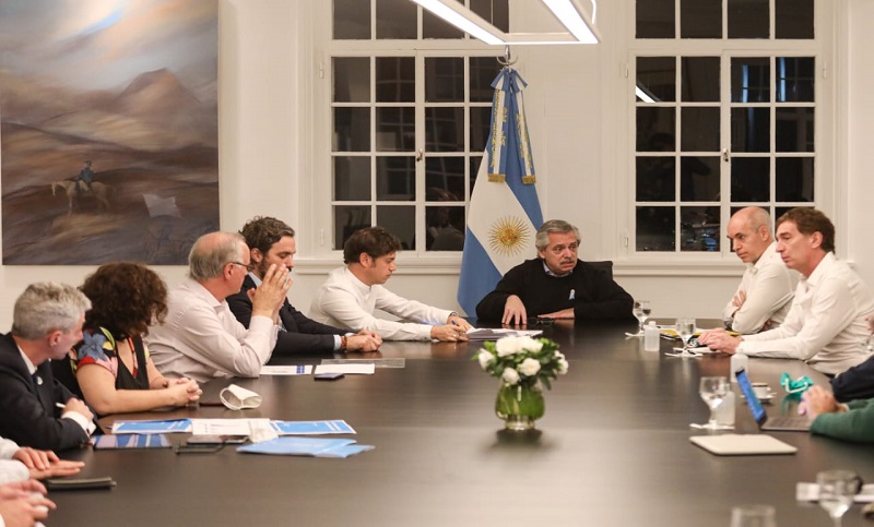 Fernández se reunió con Kicillof y Rodríguez Larreta para analizar la evolución del aislamiento en AMBA 