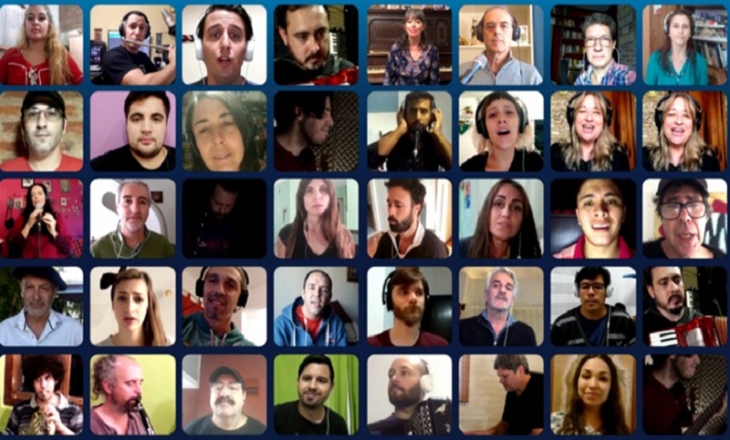 Más de 60 artistas santafesinos se reunieron para interpretar «Canto versos» 
