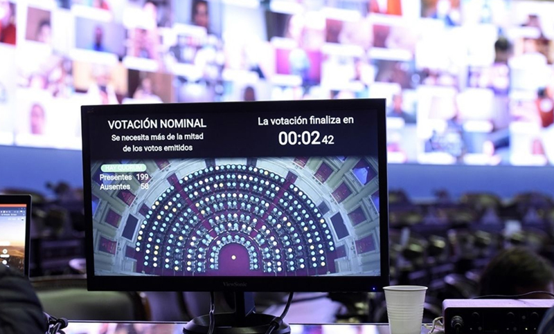 La Cámara de Diputados realizó la primera sesión virtual de su historia