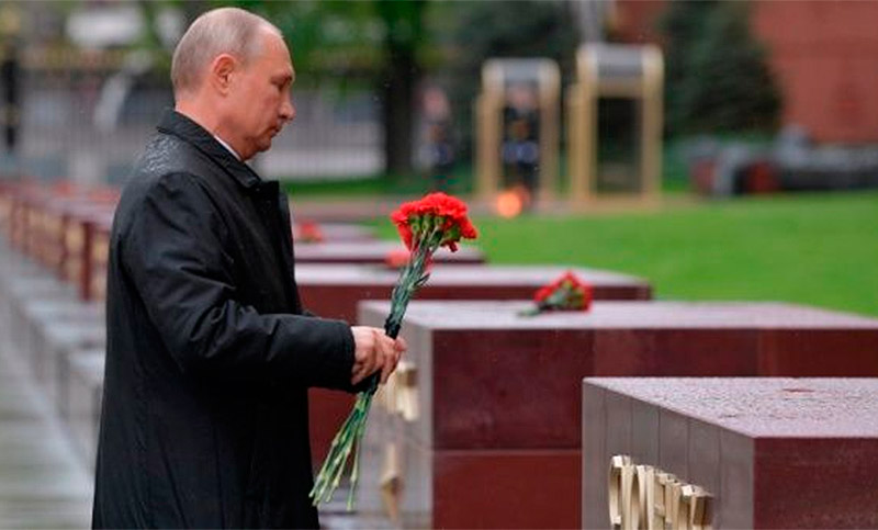 Putin encabezó en Rusia una atípica celebración por el Día de la Victoria