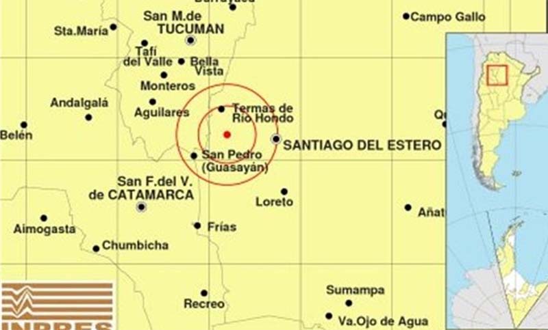 Dos sismos de intensidad media se sintieron en Santiago del Estero