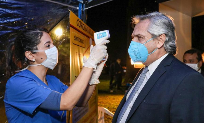 Alberto Fernández inaugura un hospital solidario y un centro de testeo de Covid-19