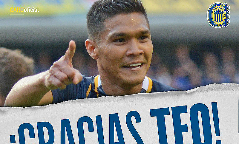 Teo Gutiérrez no se olvida de Central y donó alimentos para los niños y niñas del club