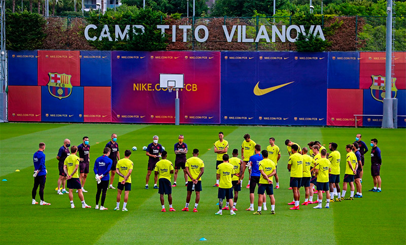 Barcelona volvió a entrenar con plantel completo y una buena noticia: Messi se queda