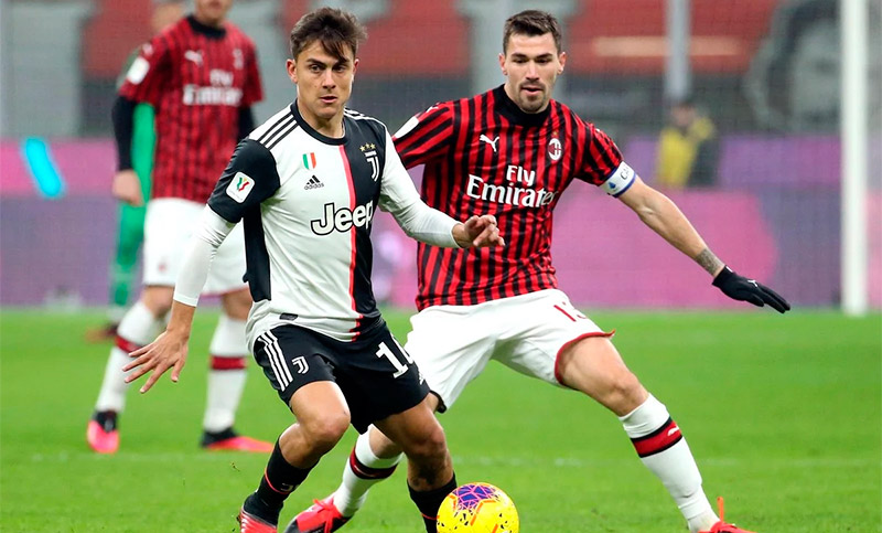 Juventus y Milan se enfrentan en las semifinales de la Copa Italia