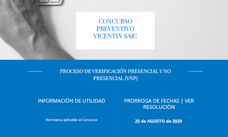 Lanzan una página web con los detalles del concurso preventivo de Vicentin